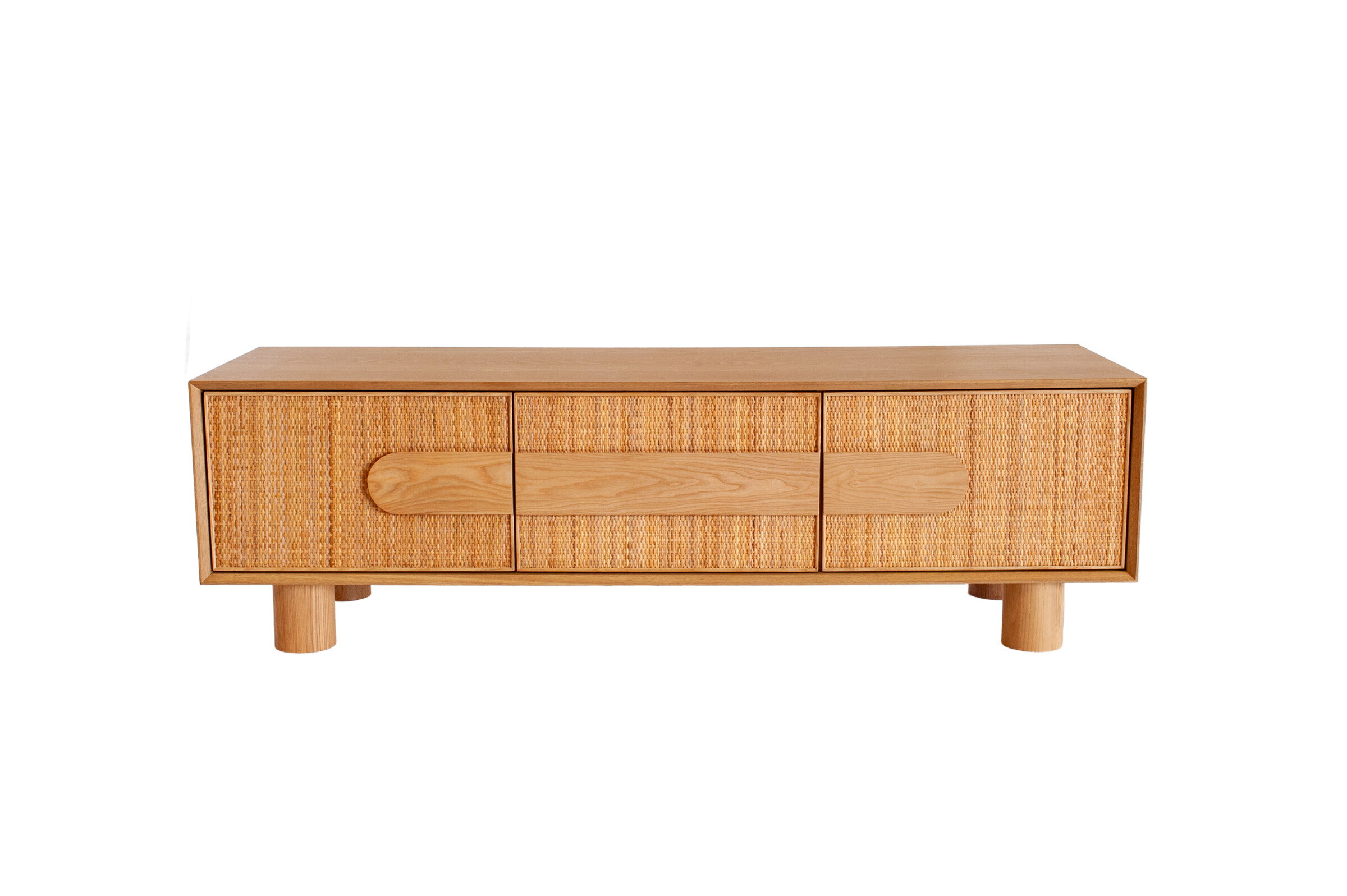 Meuble TV en bois et rotin AVENA, PRODUIT INTERIEUR BRUT