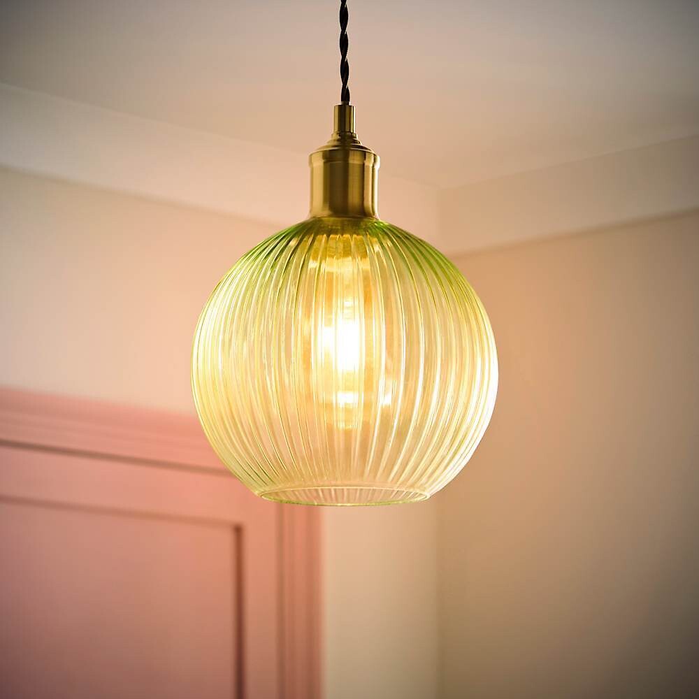 Maddy Ribbed Glass Easy Fit Pendant Shade, ÉDITÉ