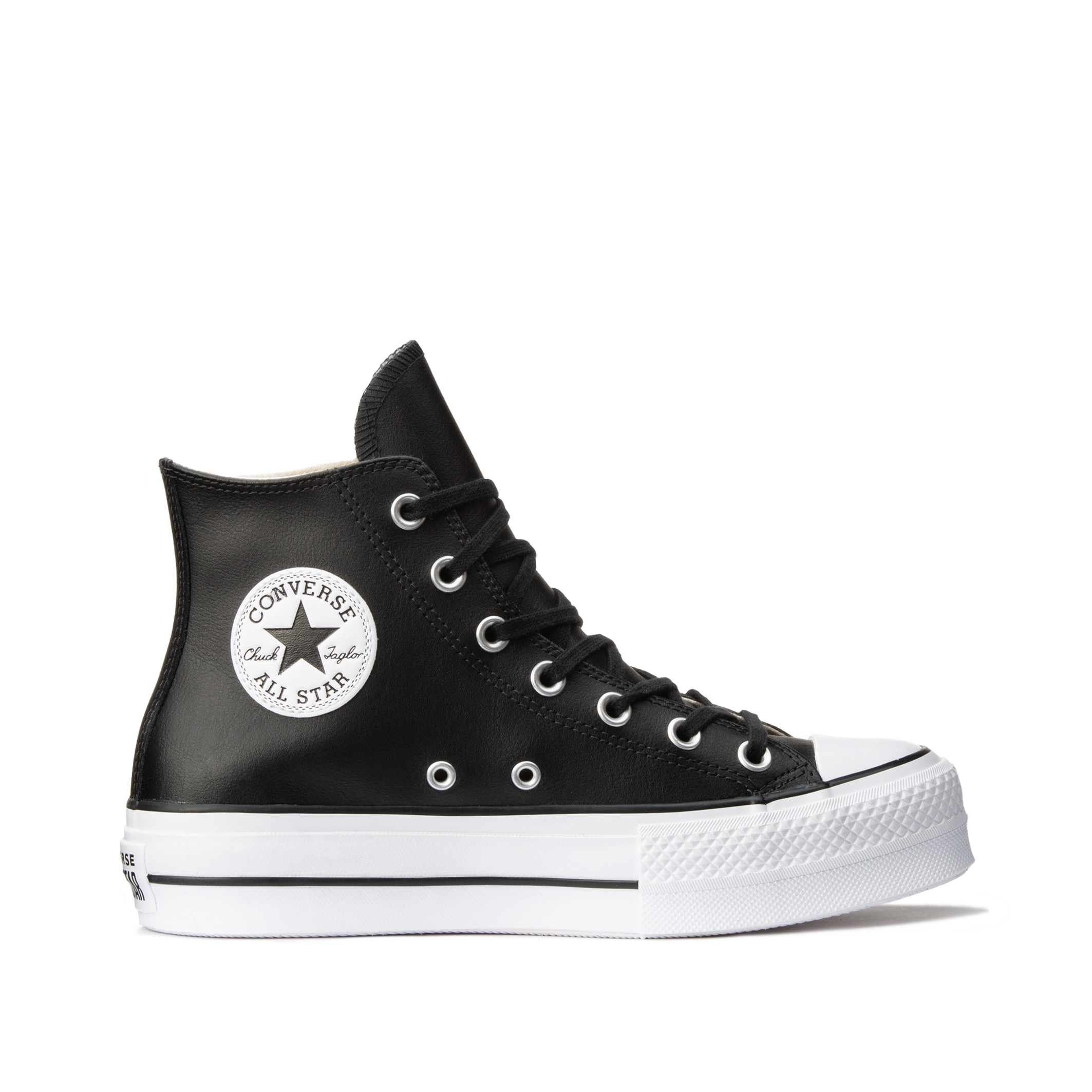 converse all star hi black leather