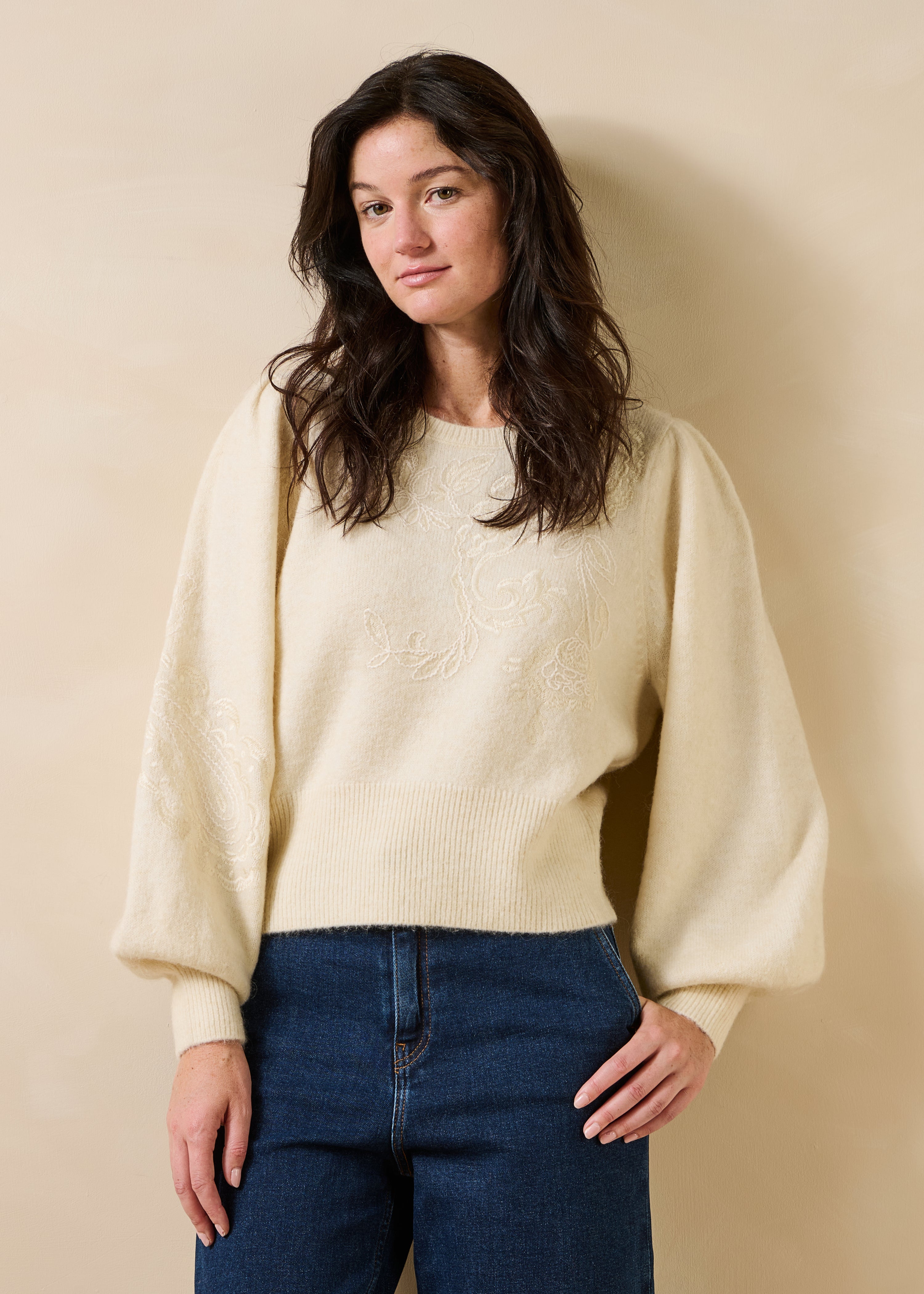 Pull manches longues col rond, LA FEE MARABOUTEE