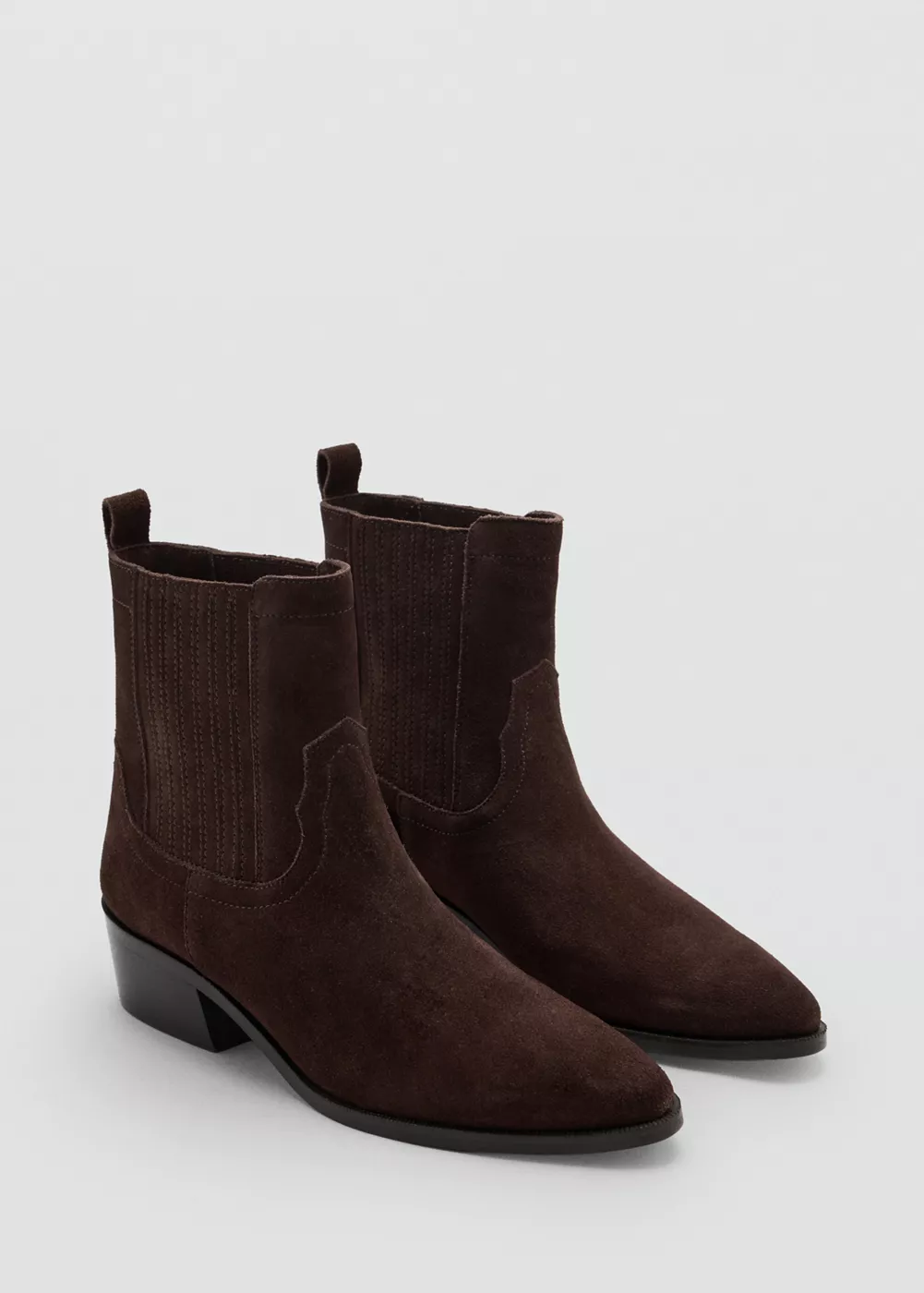 Bottines cuir et croûte de cuir, MANGO TEEN