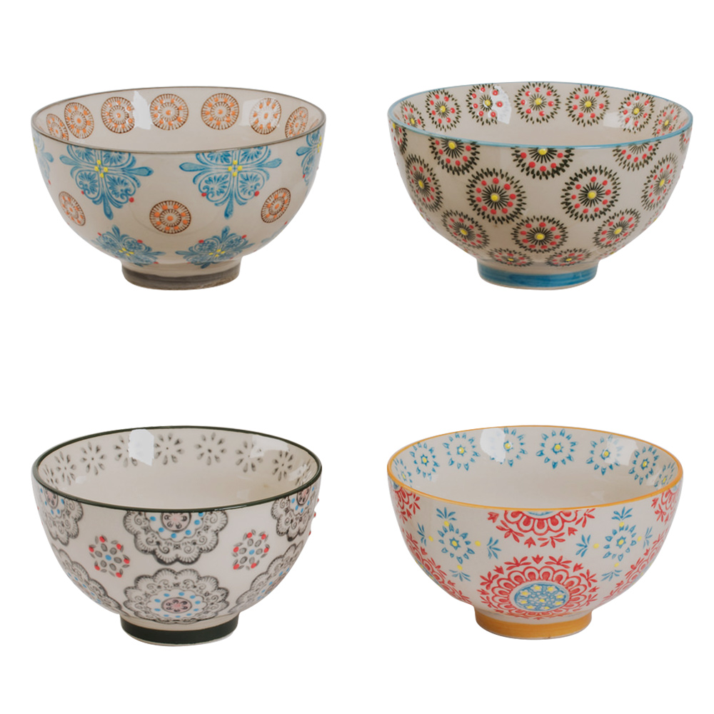 Coffret de 4 coupelles Bohème 11 cm, TABLE PASSION