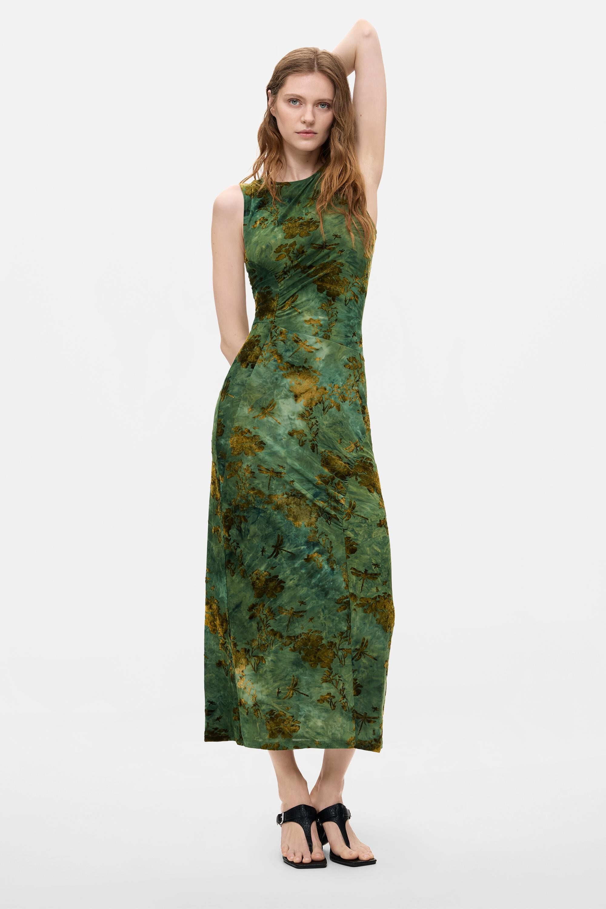 Robe midi floquée, DESIGUAL
