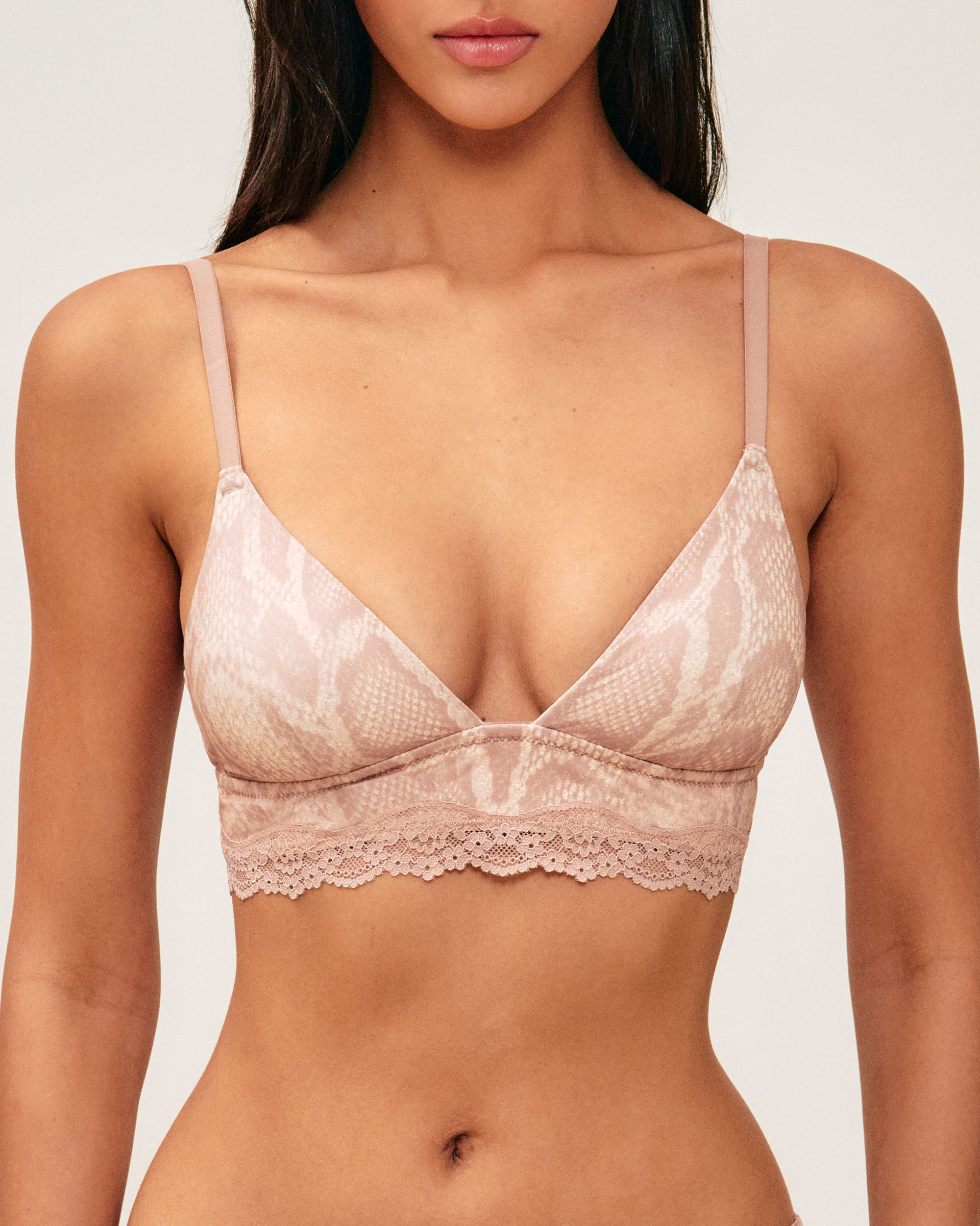 Soutien-gorge triangle en microfibre motif serpent NEW SOFTIZ, UNDIZ