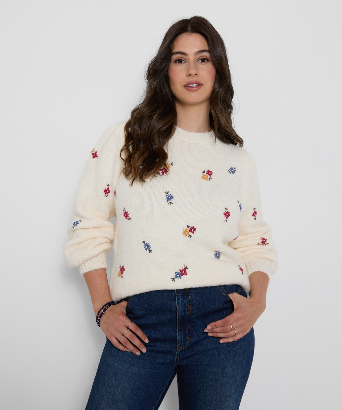 Pull Brodé à Petites Fleurs, JOE BROWNS