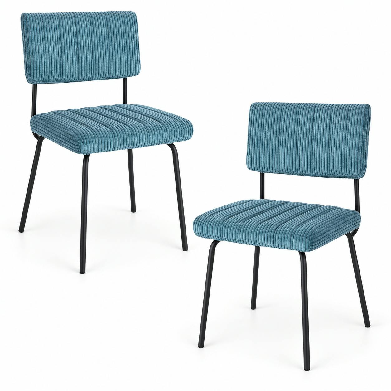 Chaise en velours grosses côtes (lot de 2) IENA, PIER IMPORT