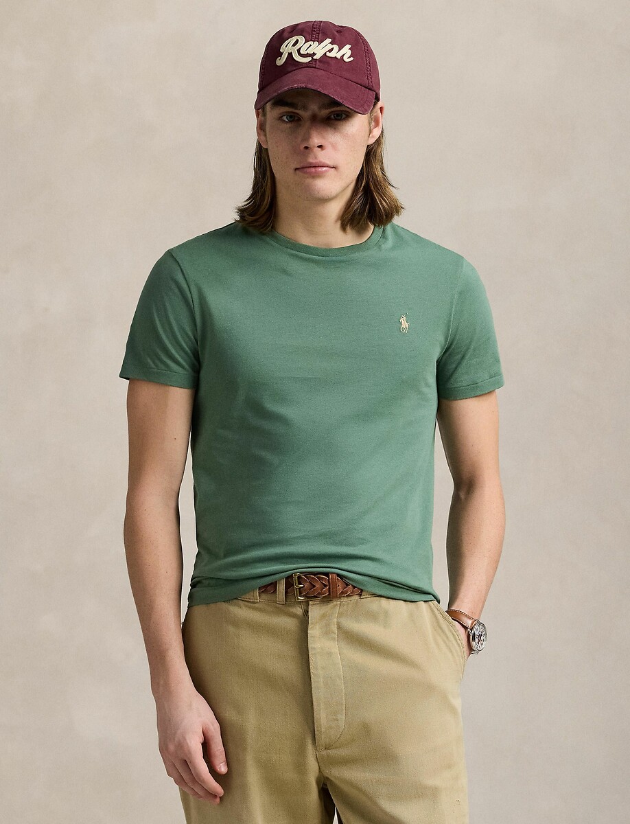 T-shirt à col rond Custom Slim Fit, POLO RALPH LAUREN