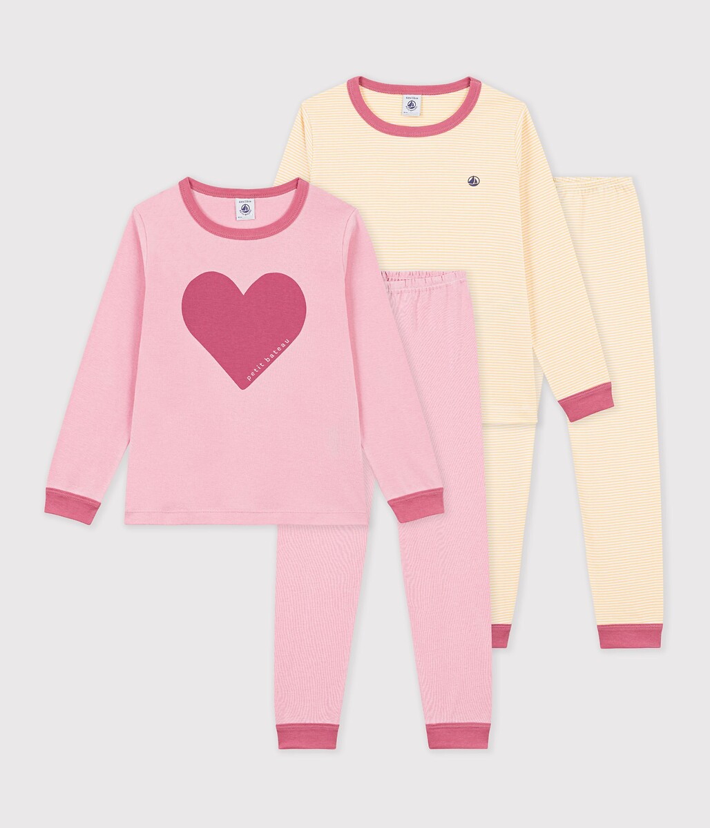 Lot de 2 pyjamas en coton, PETIT BATEAU