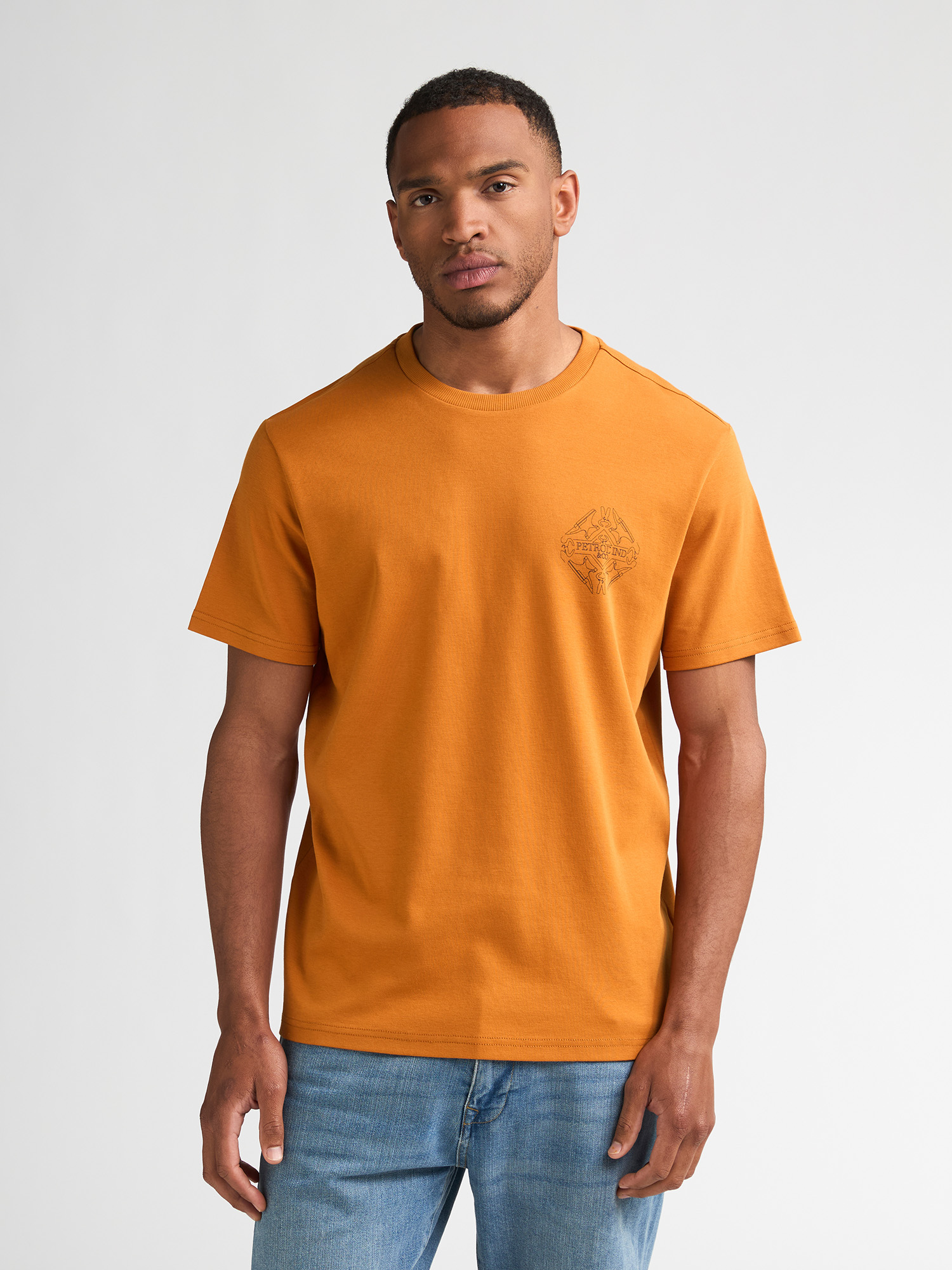 T-shirt en coton imprimé warren, PETROL INDUSTRIES