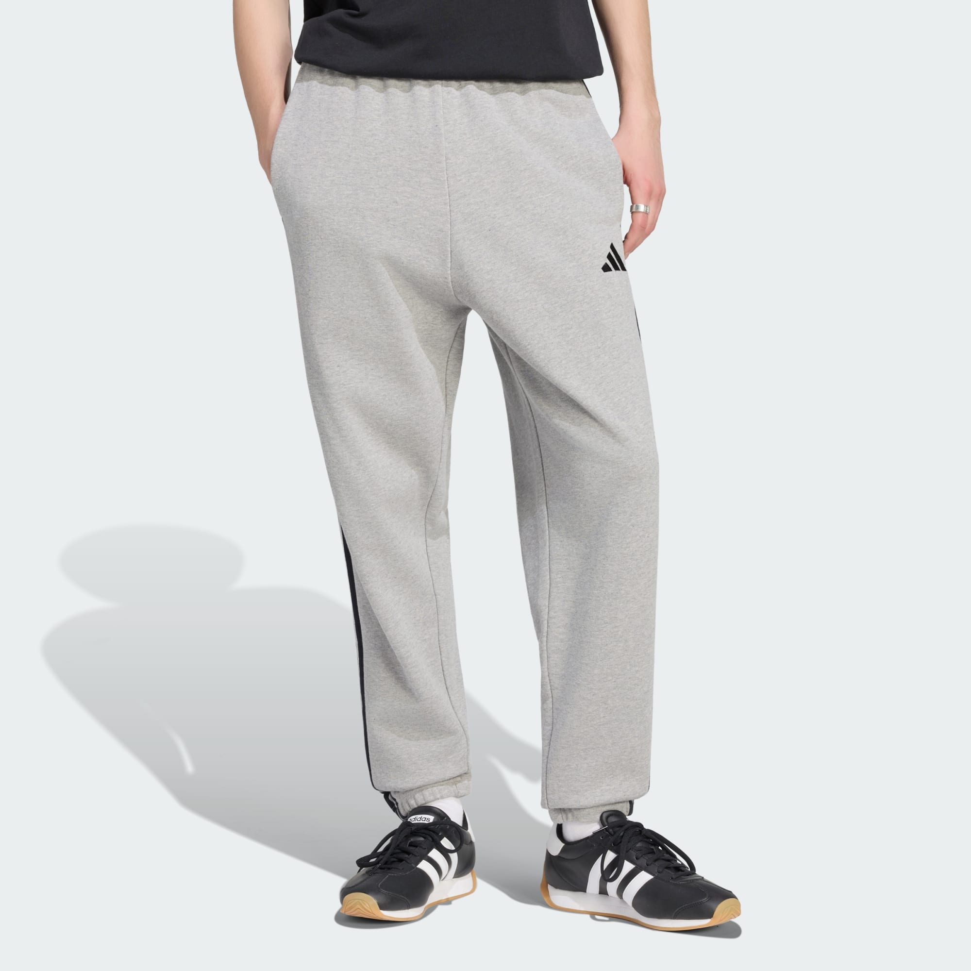 Pantalon Fuselé À Revers French Terry 3 Bandes Essentials, ADIDAS SPORTSWEAR