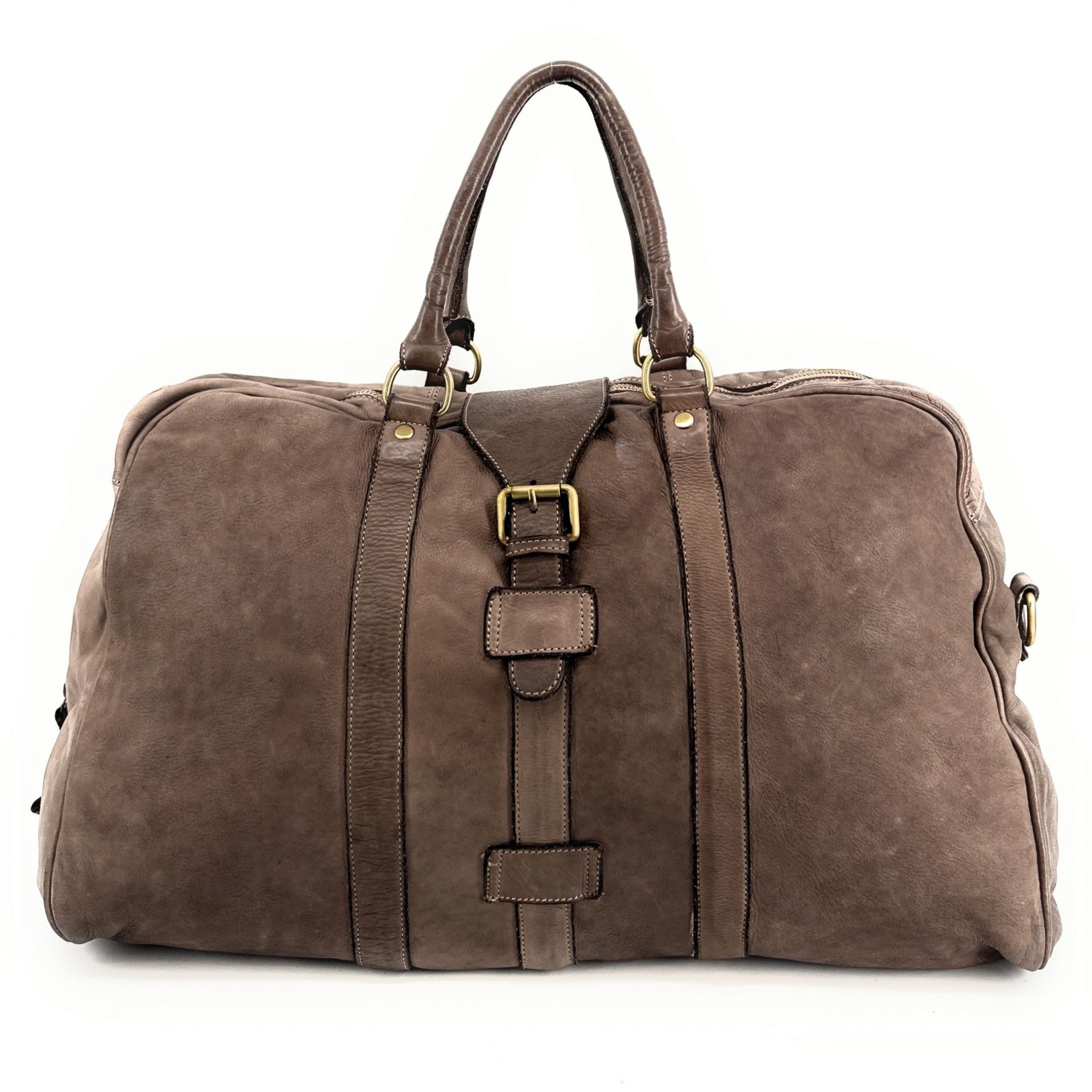 Sac de voyage en cuir vintage italien coba Oh My Bag La Redoute