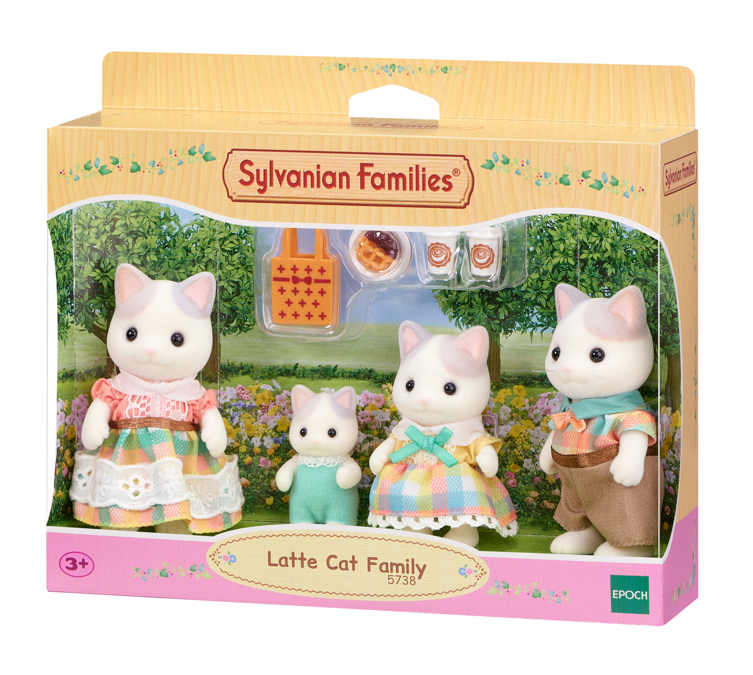 5738  La famille Chat Latte, SYLVANIAN FAMILIES