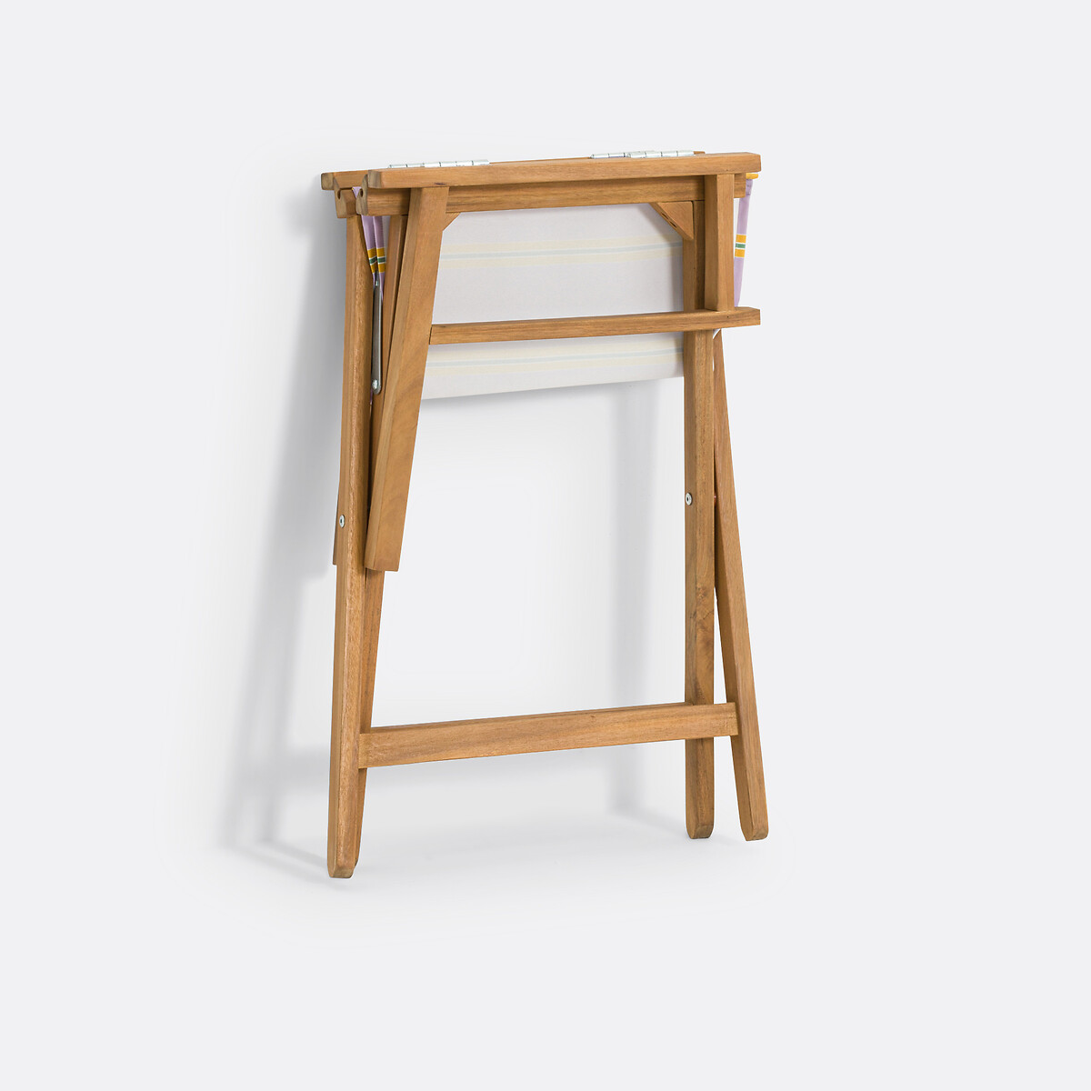 Regisseurstoel Acacia Hout & Gestreepte Stof Veniza