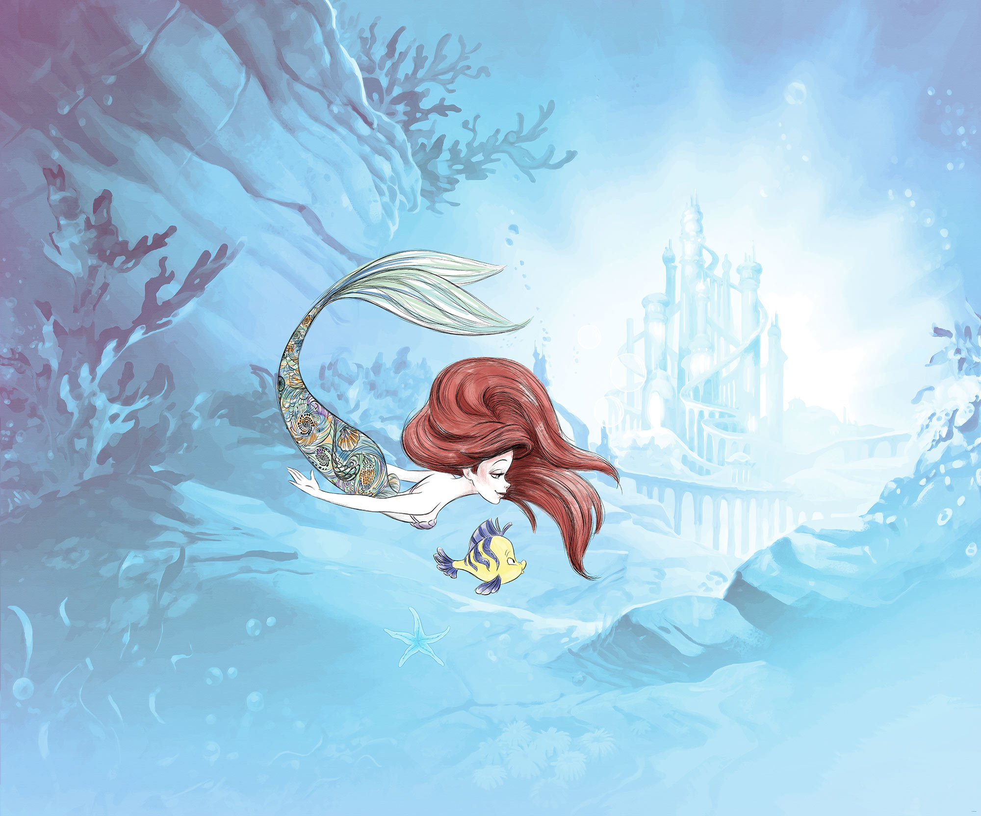 Papier peint Komar - Ariel Under the Sea - 300 x 250 cm, HEXOA
