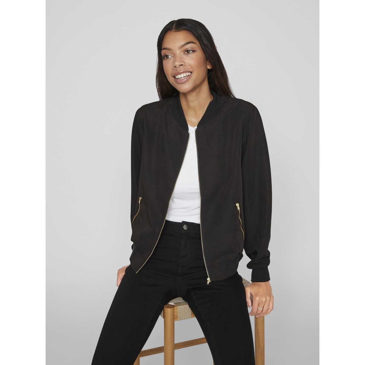 Blouson aviateur noir discount femme