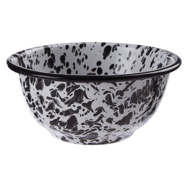 Black and White Carbon Steel Bowl, white, SO'HOME