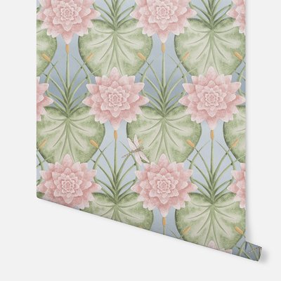 10m The Lily Garden Print Wallpaper THE CHATEAU BY ANGEL STRAWBRIDGE