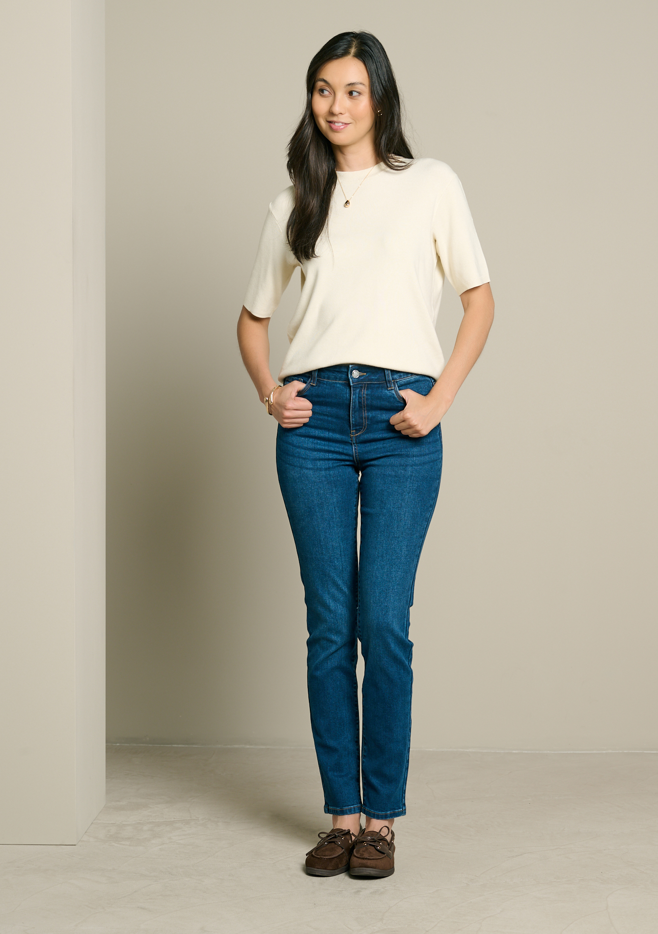 Jean slim taille haute, LOLALIZA
