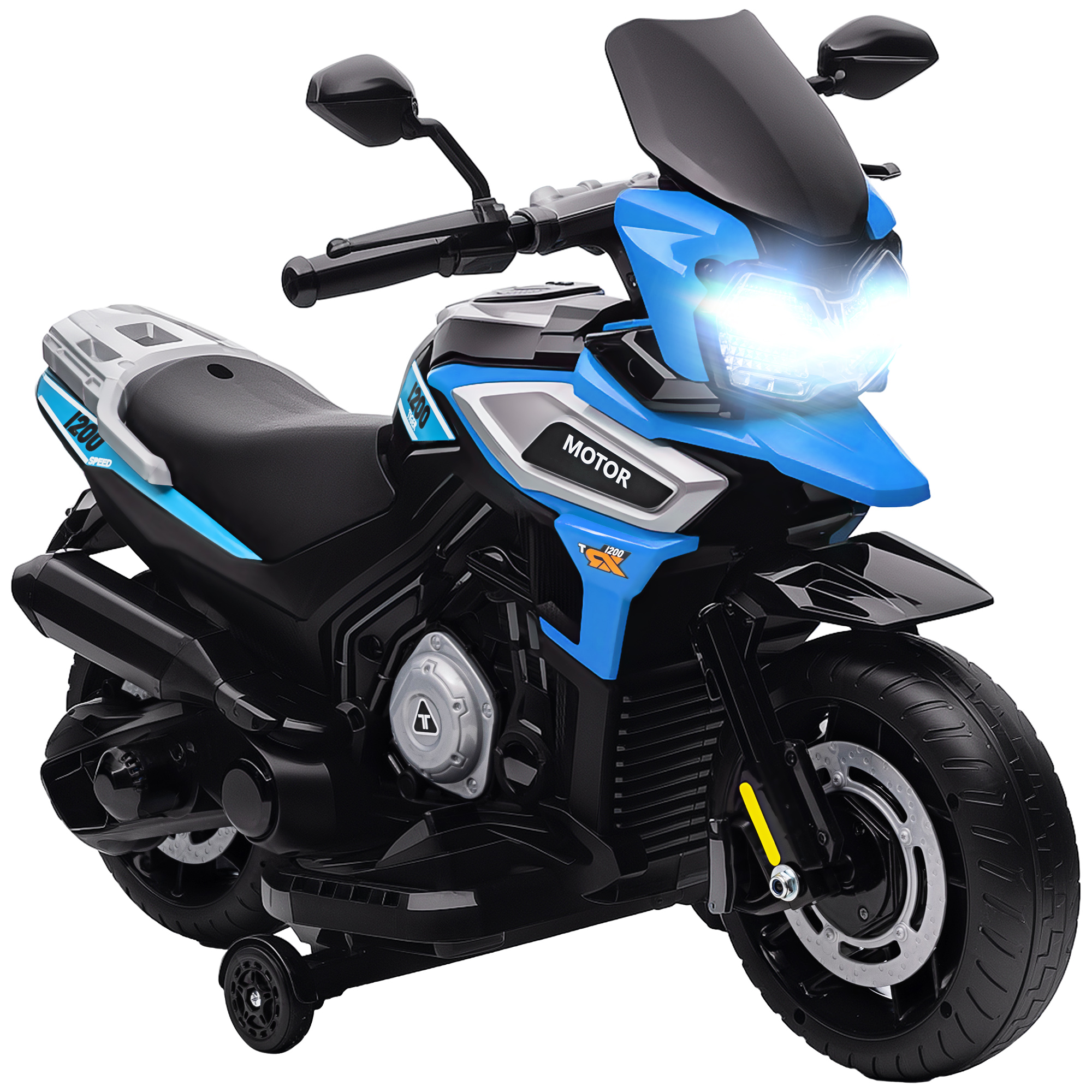 Moto électrique avec siège PP Bleu, AIYAPLAY