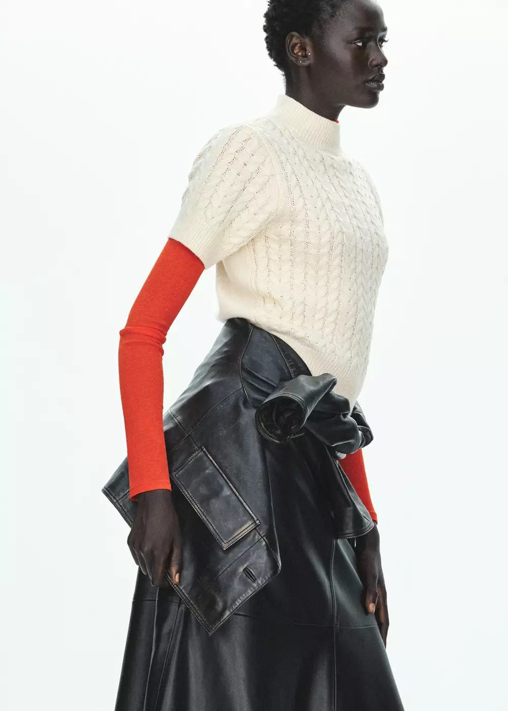 Pull-over torsades manches courtes, MANGO