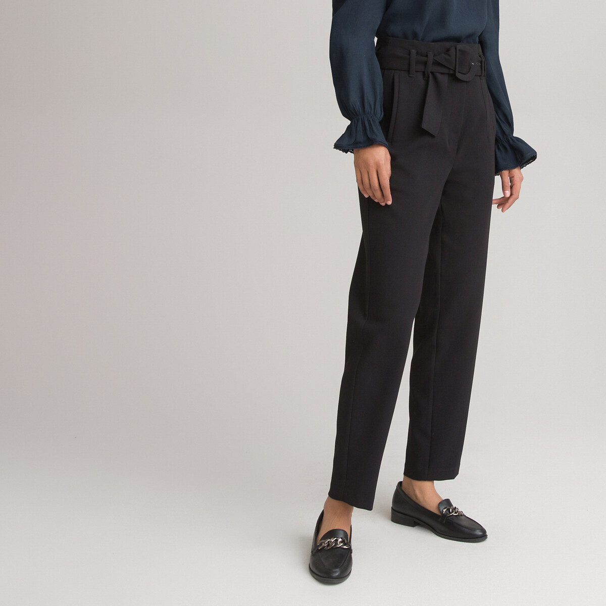 Omkleden insluiten Knorretje Strakke broek, hoge taille zwart La Redoute Collections | La Redoute