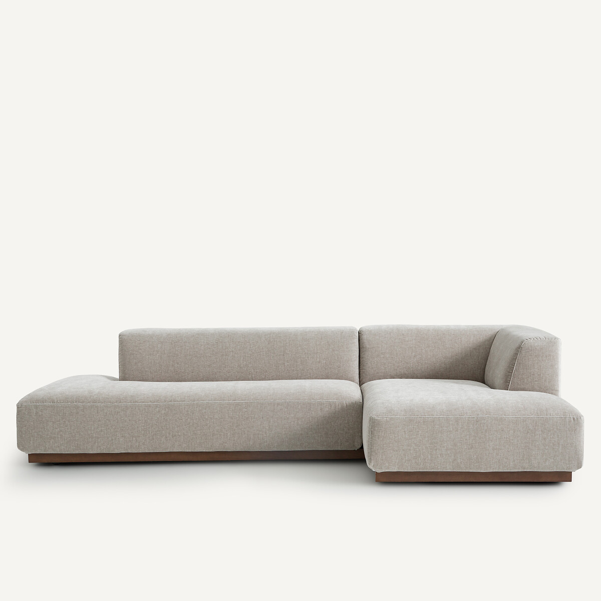 Canapé d'angle droit XL velours chenille, Jacopo