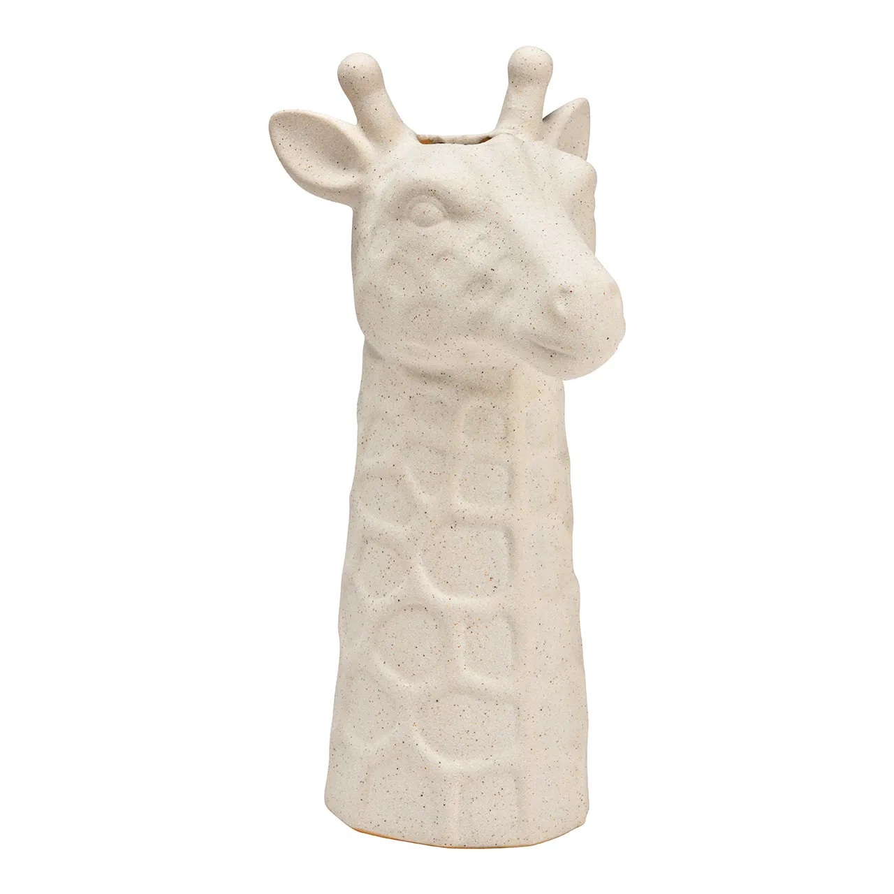 Vase tête de girafe finition sable 14x26x12cm, EDEN