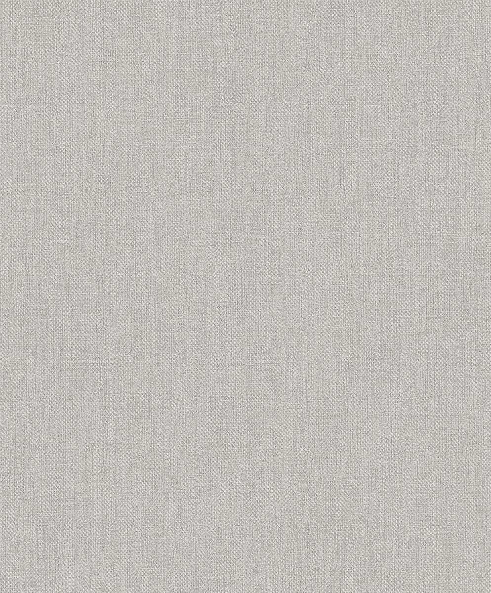Papier peint uni effet toile jute gris perle, HEXOA