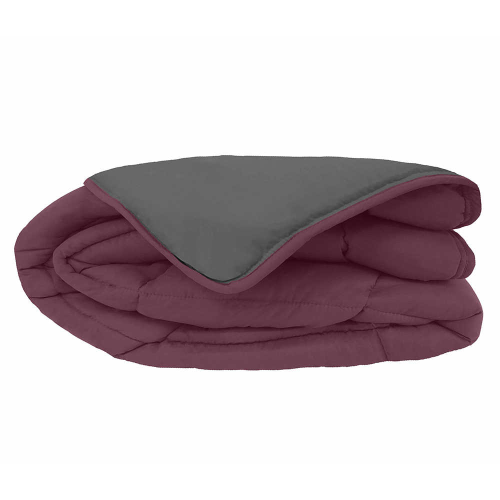 Couette chaude microfibre bicolore 400 gr/m2, TOISON D OR