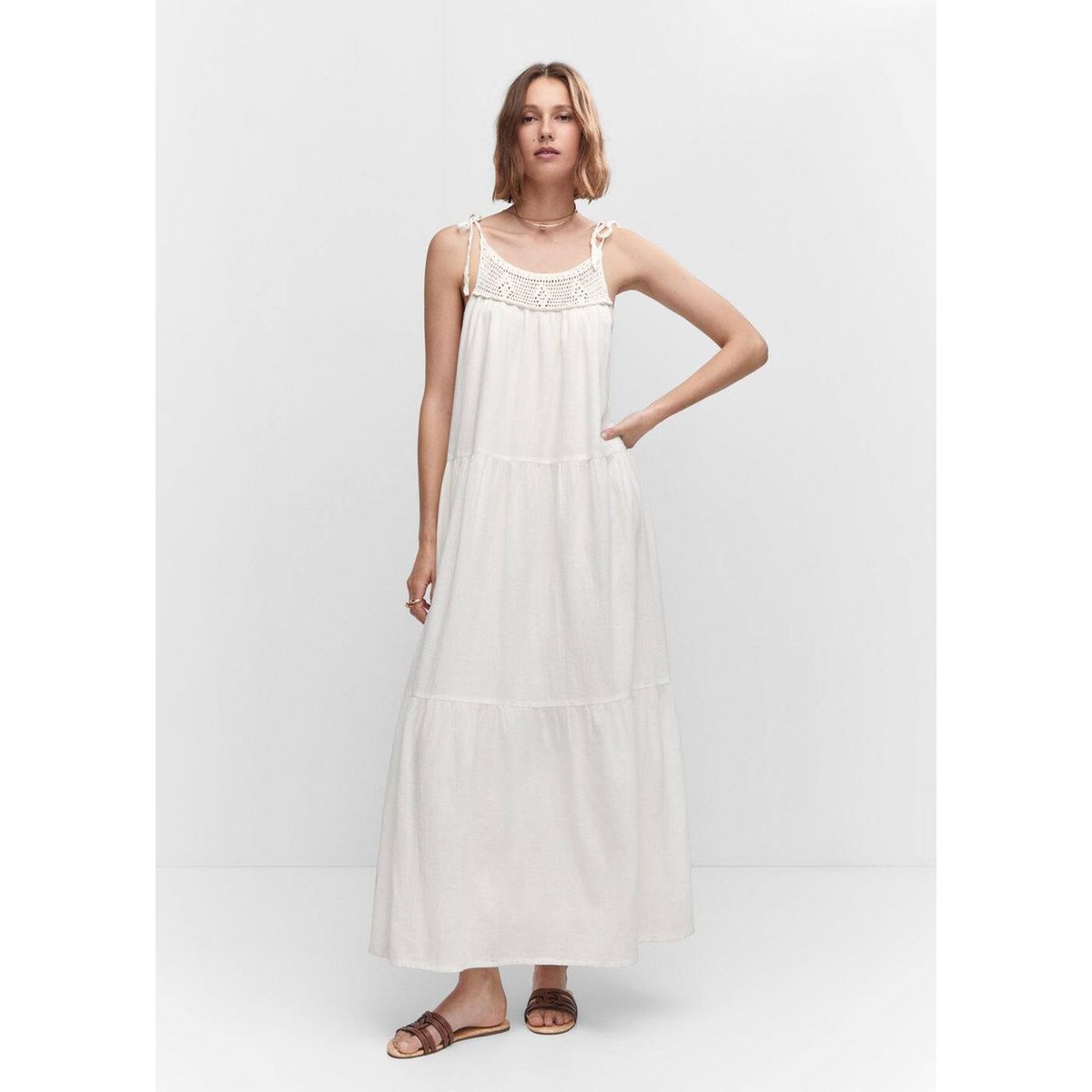 Robe de nuit longue blanche La Redoute