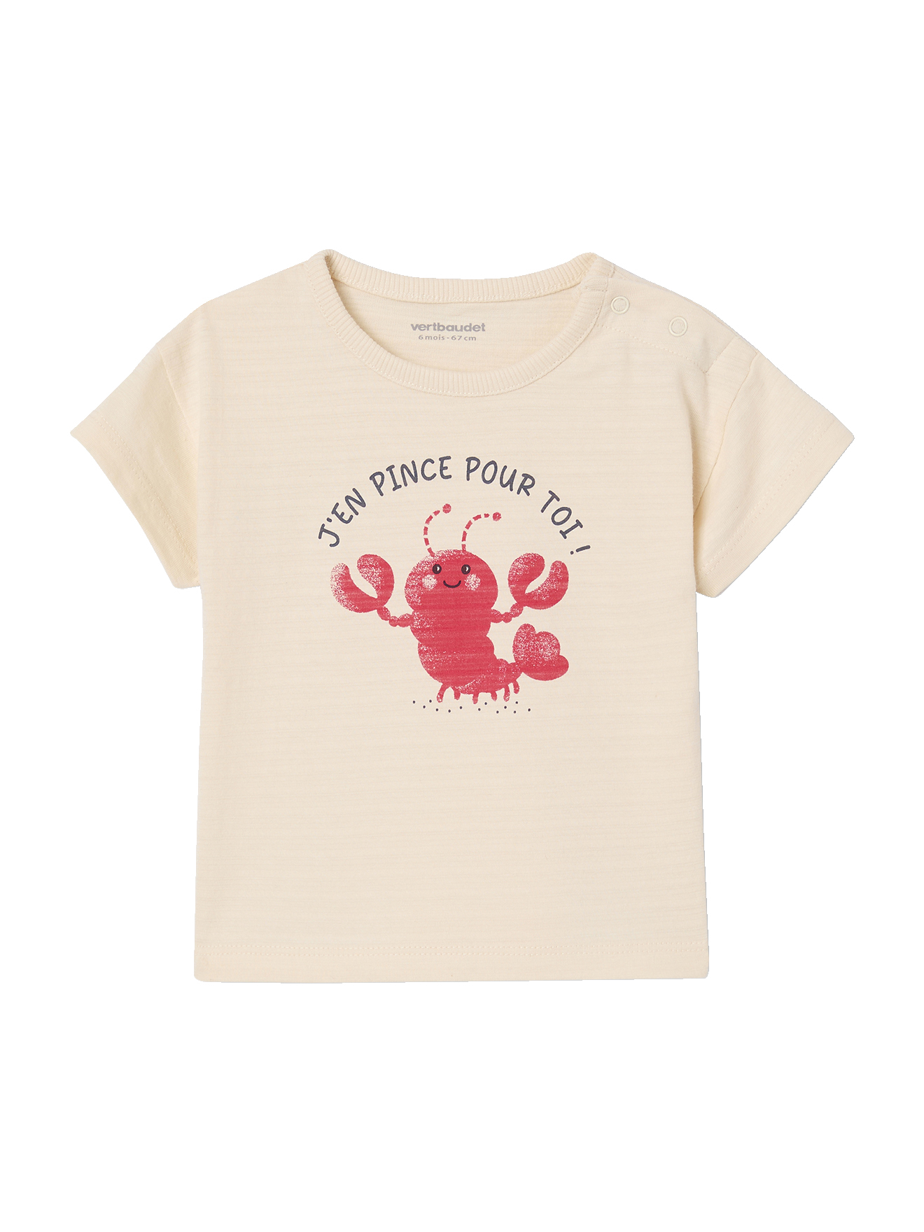 T-shirt bébé motif animalier, VERTBAUDET