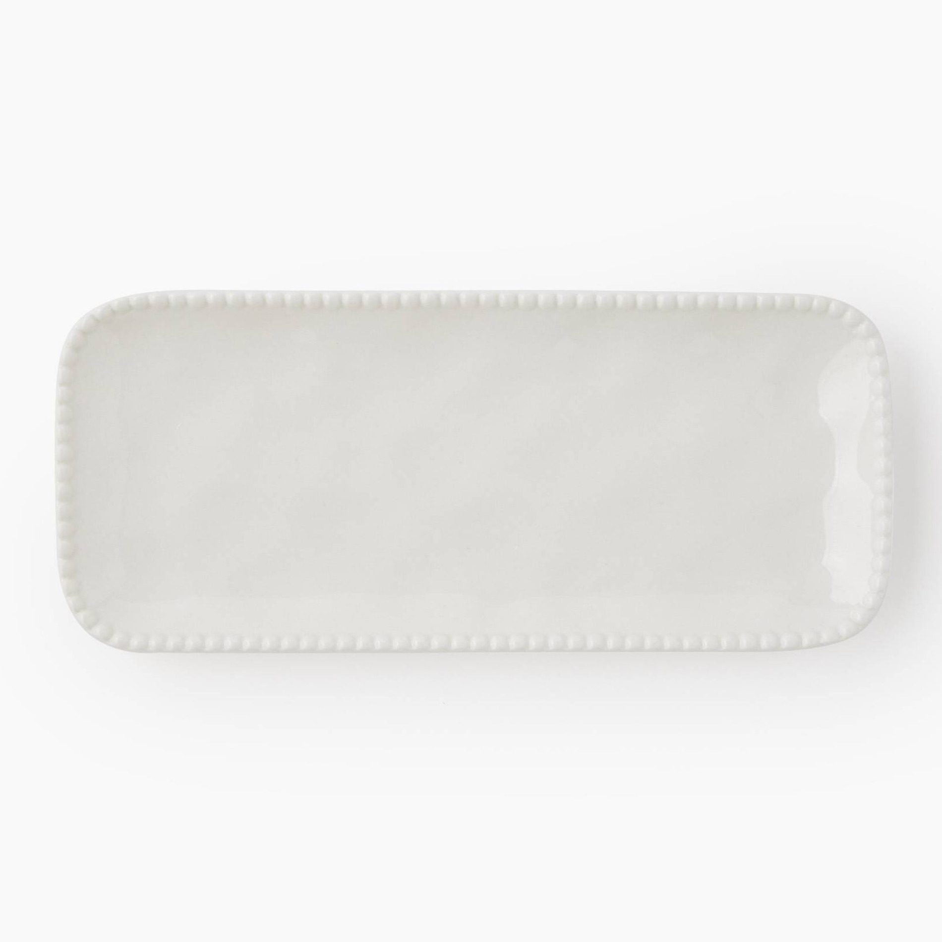 Plat rectangulaire finition perlée, 31cm, MONOPRIX