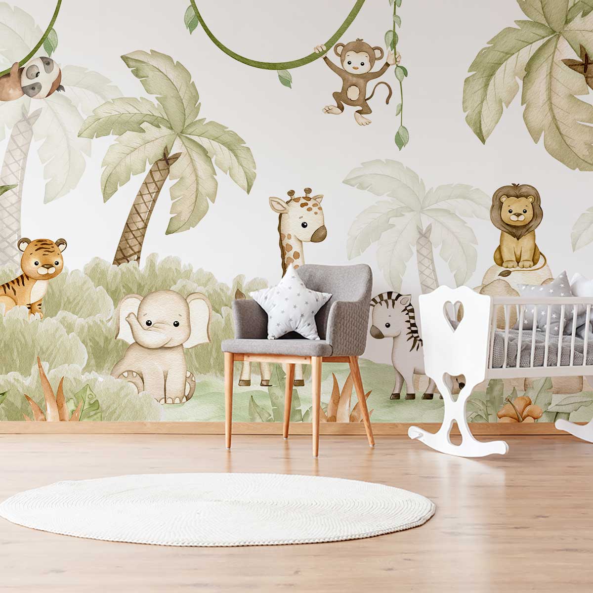 Papier peint baby safari, HEXOA