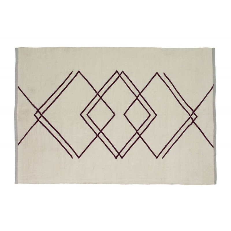Tapis Recyclé Design Motif Géométrique, HUBSCH
