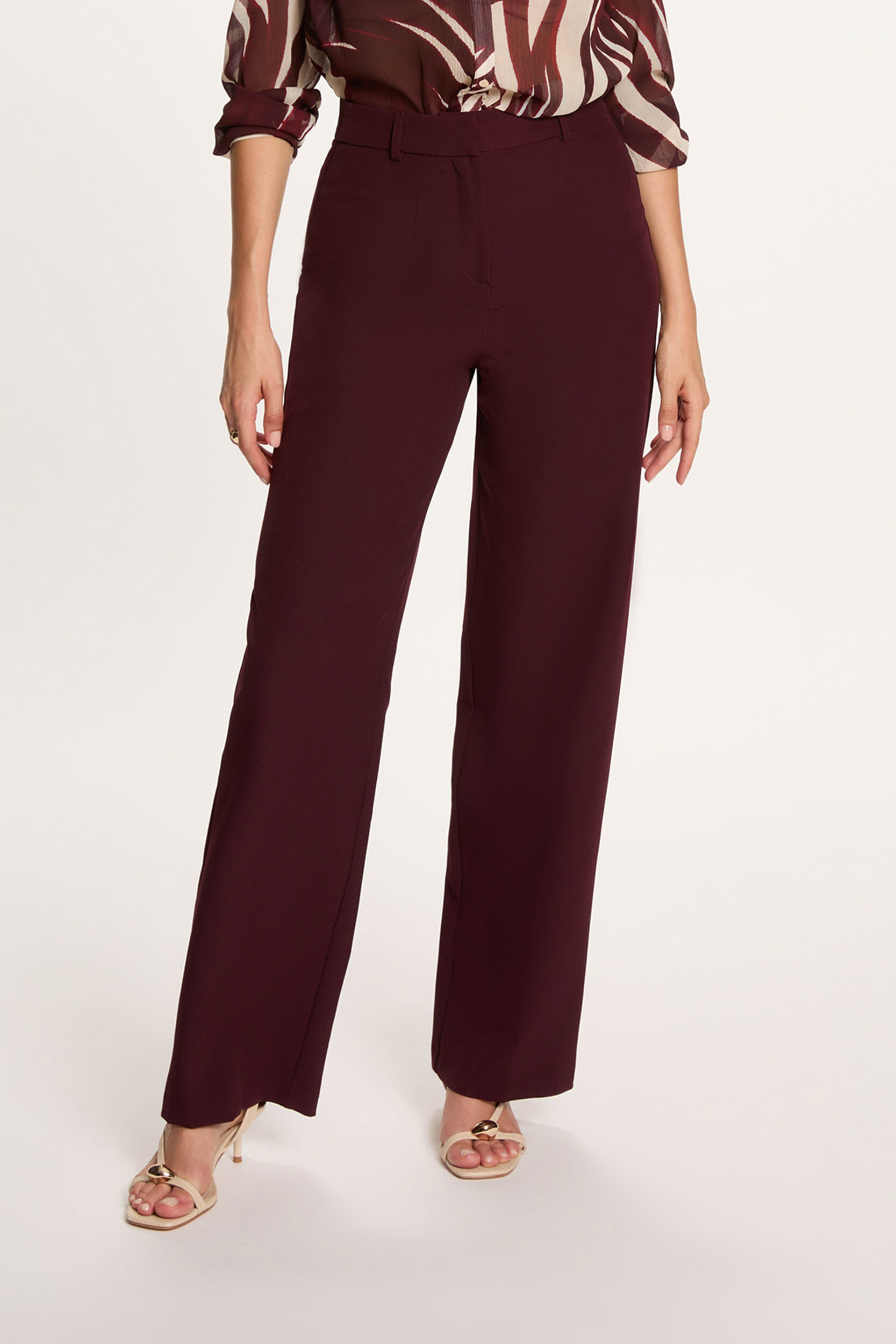 Pantalon droit à pinces, MORGAN