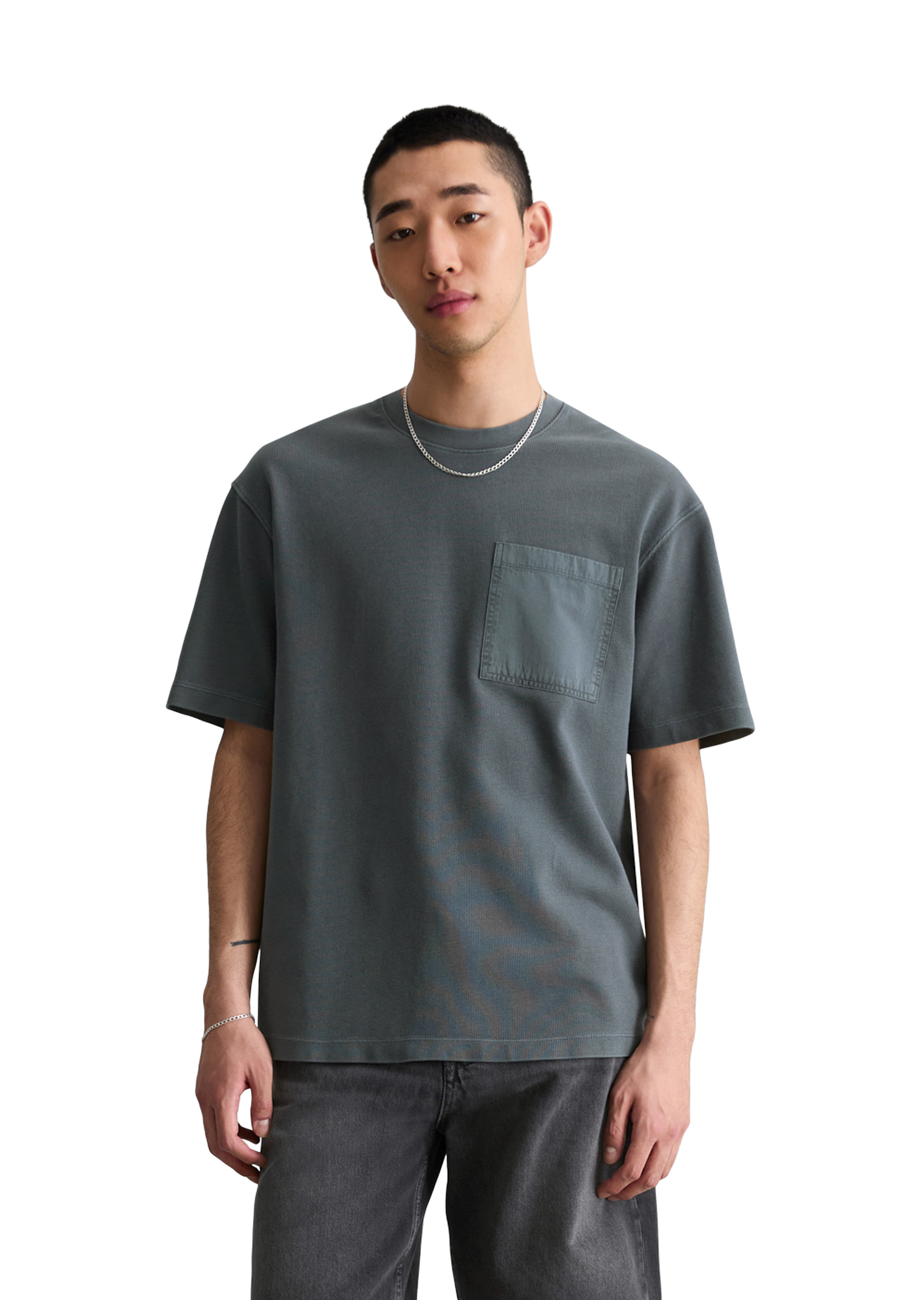 T-shirt relaxed en coton bio finement rainuré, MARC O’POLO DENIM