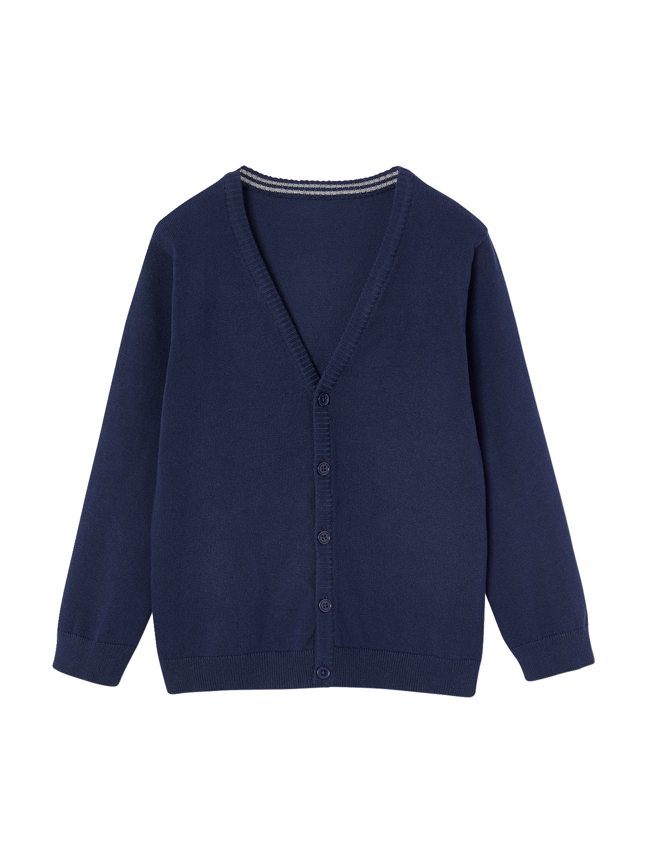 Gilet en maille col V BASICS, VERTBAUDET