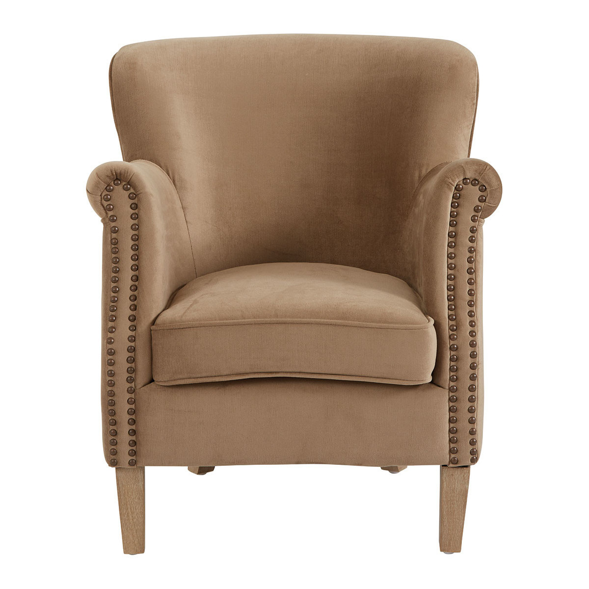 Fauteuil en velours, BLANC D’IVOIRE
