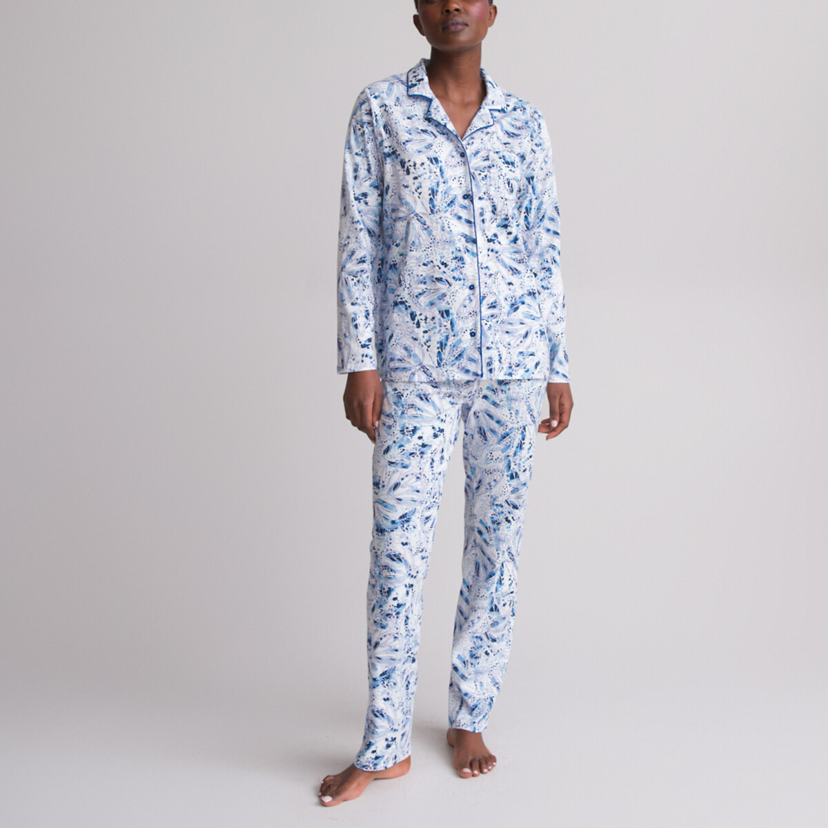 Image of Abstract Print Cotton Pyjamas
