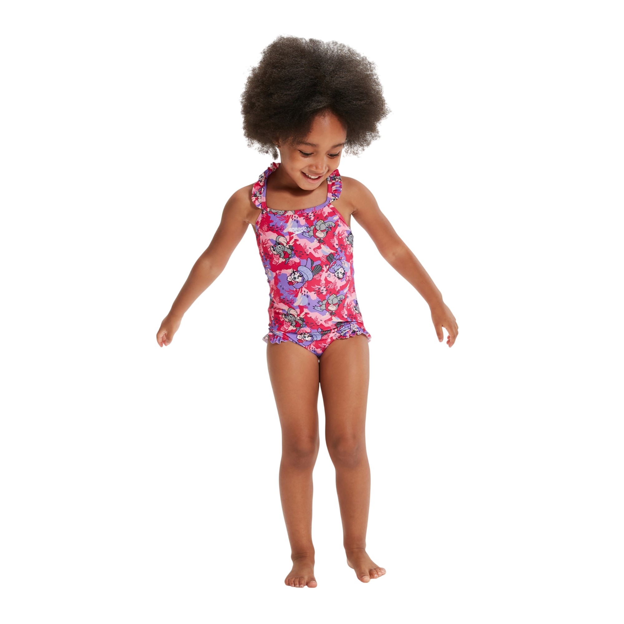 Maillot de bain 1 pièce motif/style ruché et imprimé intégral LEARN TO SWIM, SPEEDO