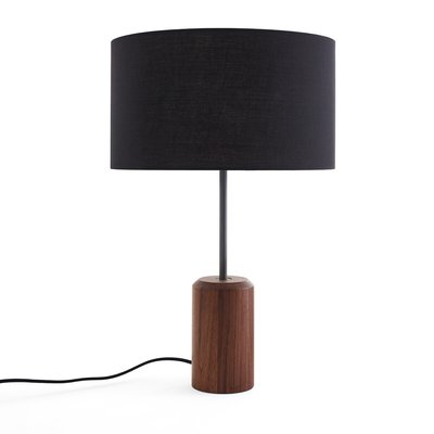 Noyana Walnut, Metal & Cotton Table Lamp LA REDOUTE INTERIEURS