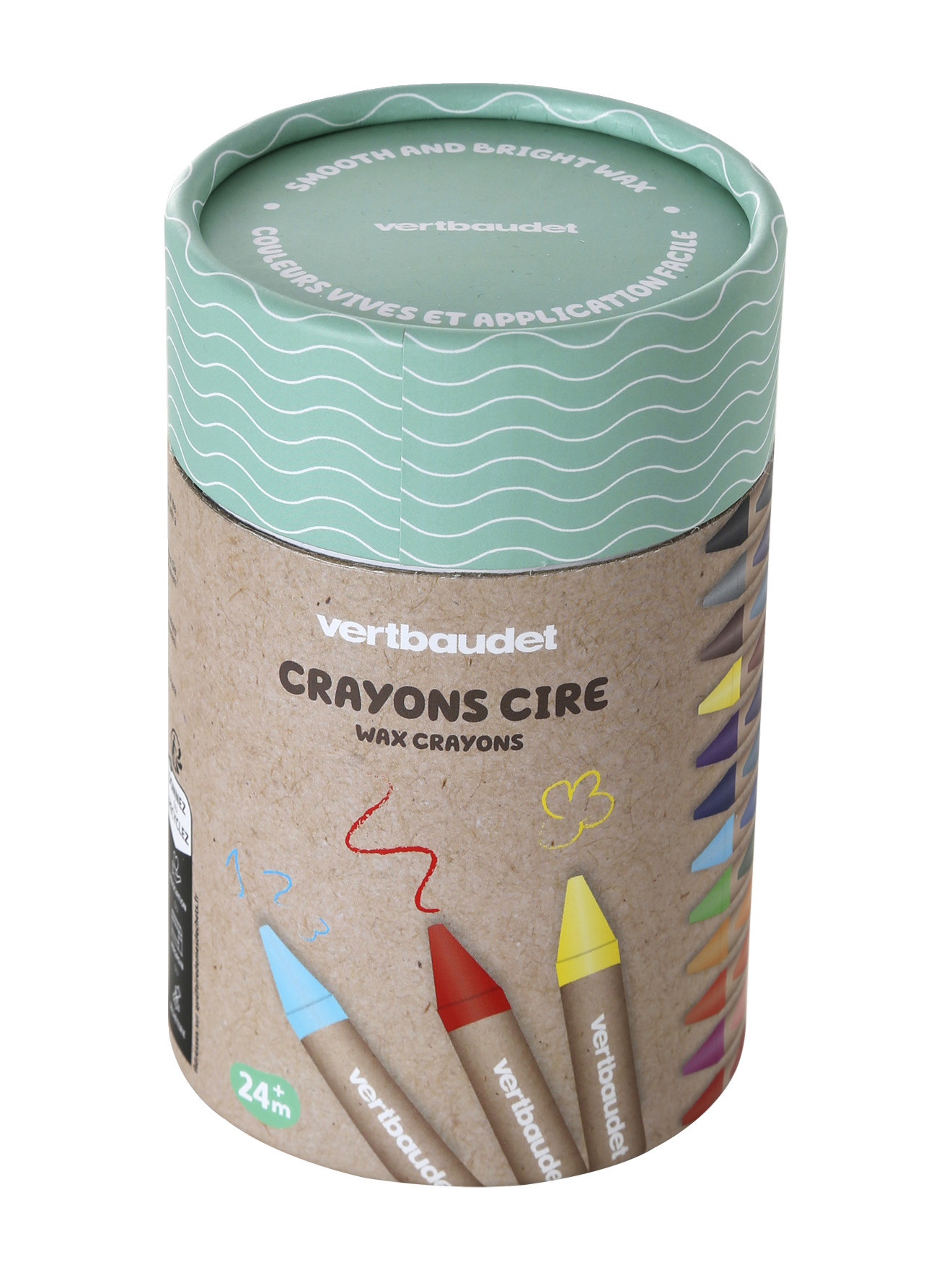 Boite de 24 crayons de cire, VERTBAUDET