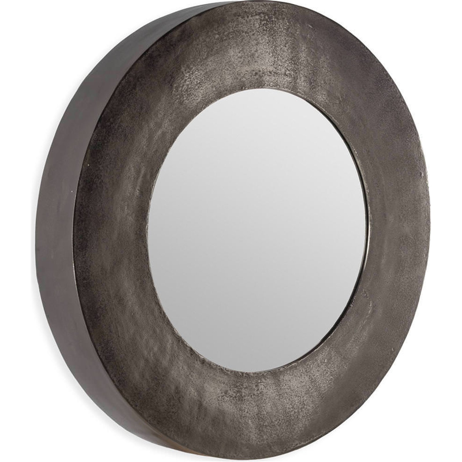 Miroir rond en métal patiné, Style industriel, RECOLLECTION