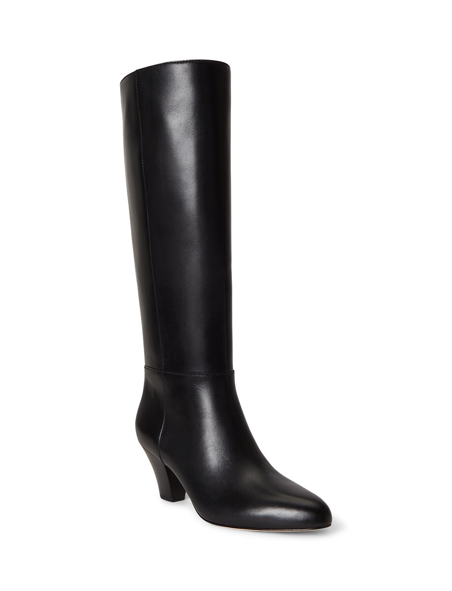 Lauren Ralph Lauren Botas de tacón de piel lisa, EMERSYN — foto 2
