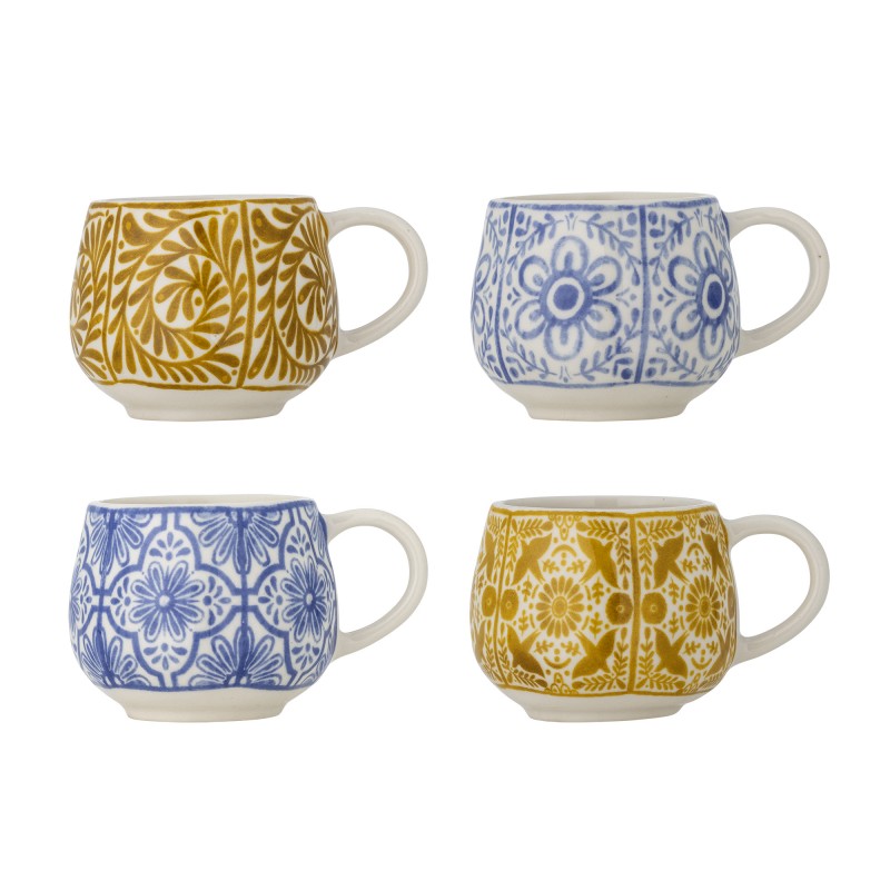 Tasse espresso motif floral Milton set de 4, BLOOMINGVILLE