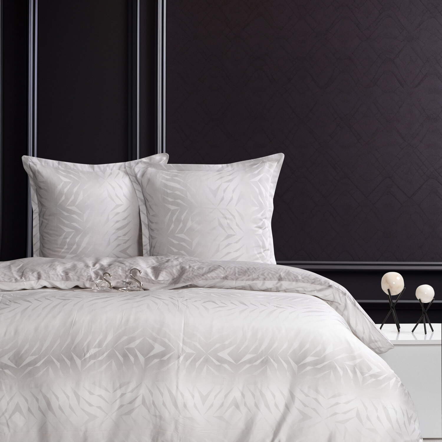 Parure Housse De Couette 100% Satin De Coton Imprimé "duff", C DESIGN HOME TEXTILE