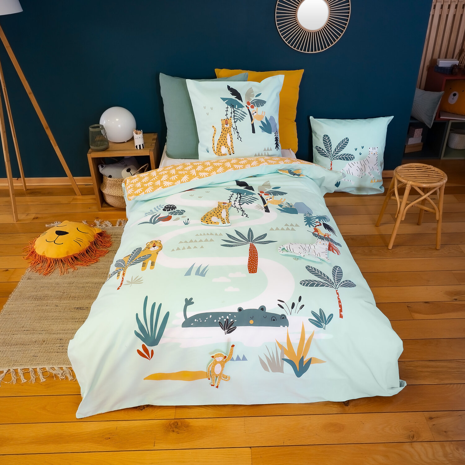 Parure de lit enfant coton, JUGLE MANIA, C DESIGN HOME TEXTILE