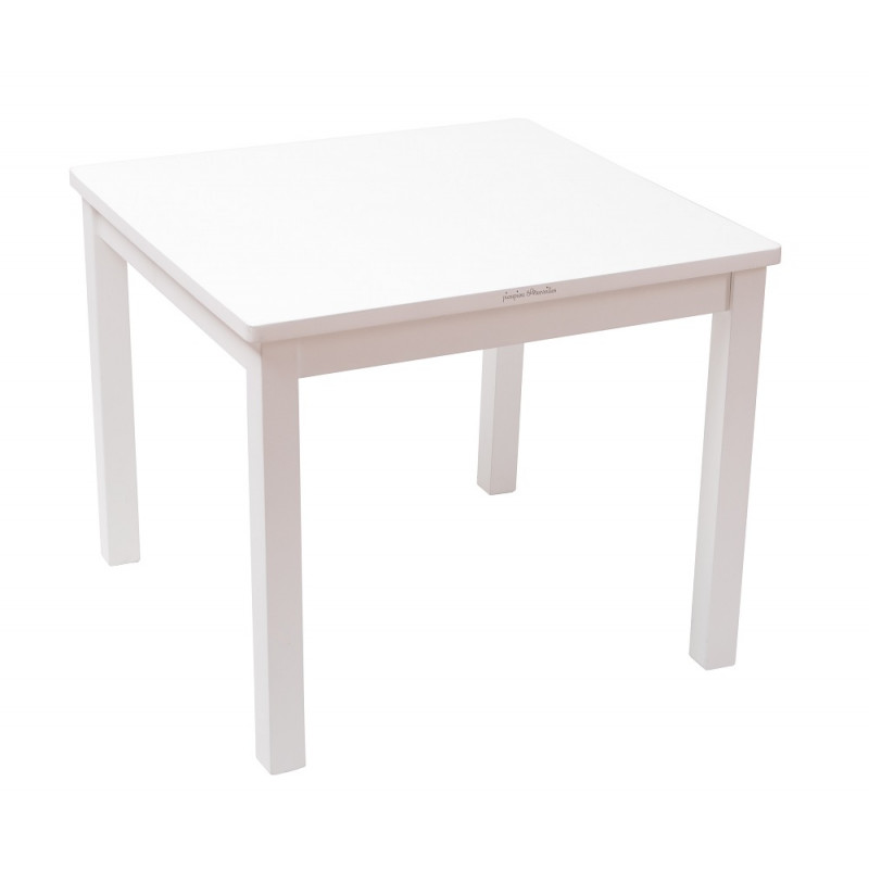 Table Enfant en bois Blanc 4-7 ans, PIOUPIOU ET MERVEILLES