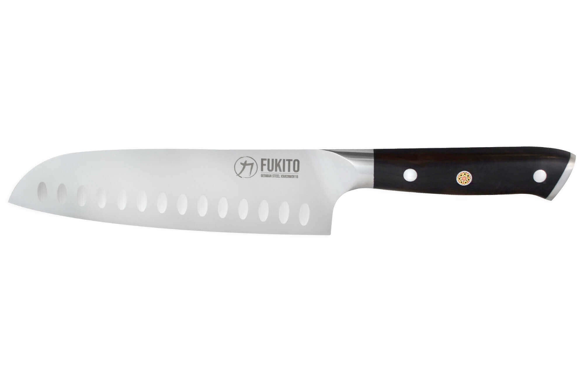 Couteau Ebene X50 modèle santoku 18cm, FUKITO