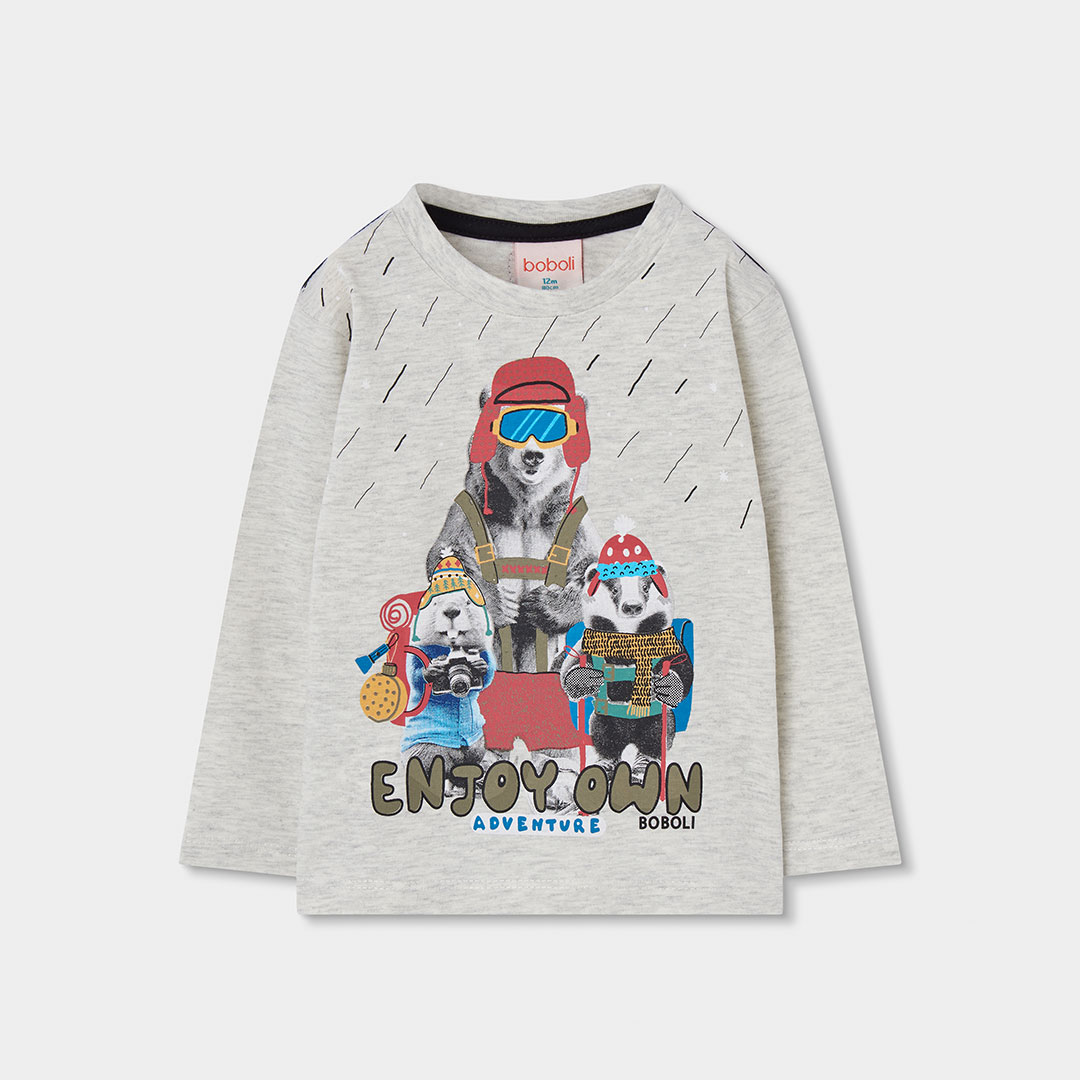 T-shirt garçon imprimé animaux, BOBOLI